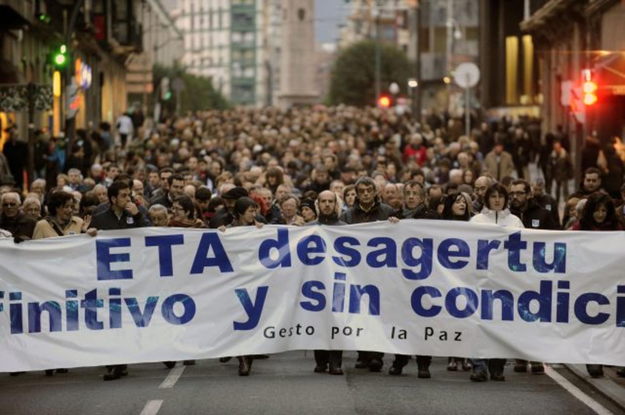 Manifestación final de Gesto por la Paz 2